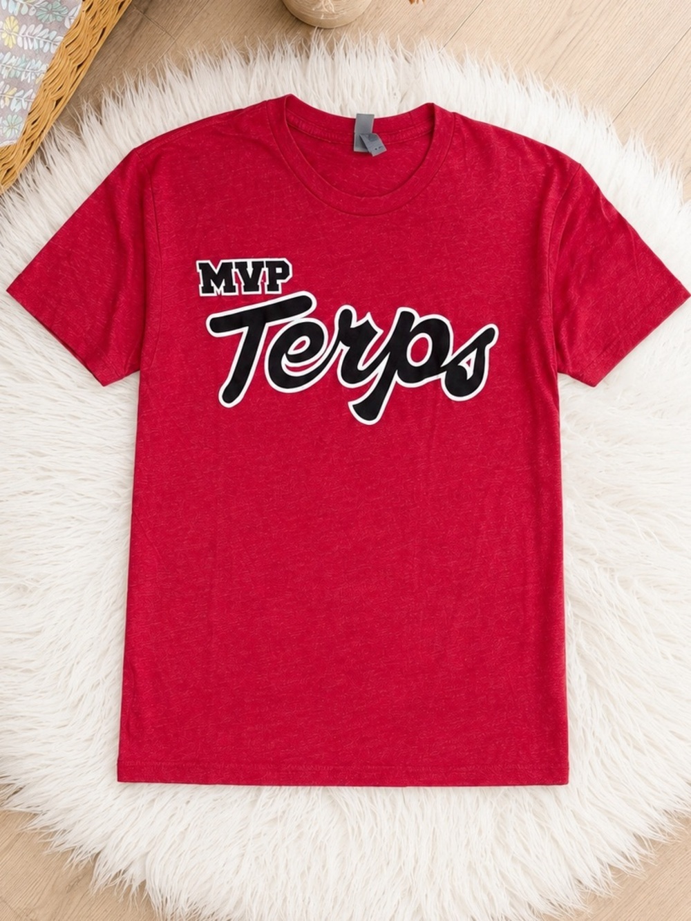 New Next Level Apparel Red Maryland Terps MVP Terrapins Graphic Tee Adult XS